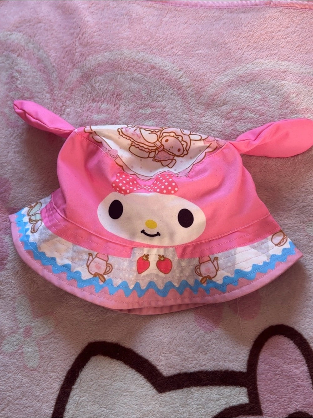 Girls Pink Character Bucket Hat with Ear Details